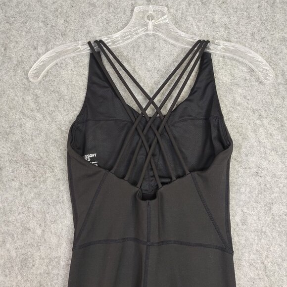 Love Soft Jumpsuit Womens Sz XS Black Yoga Athletic Move Stretch Poly Spandex - Picture 7 of 10